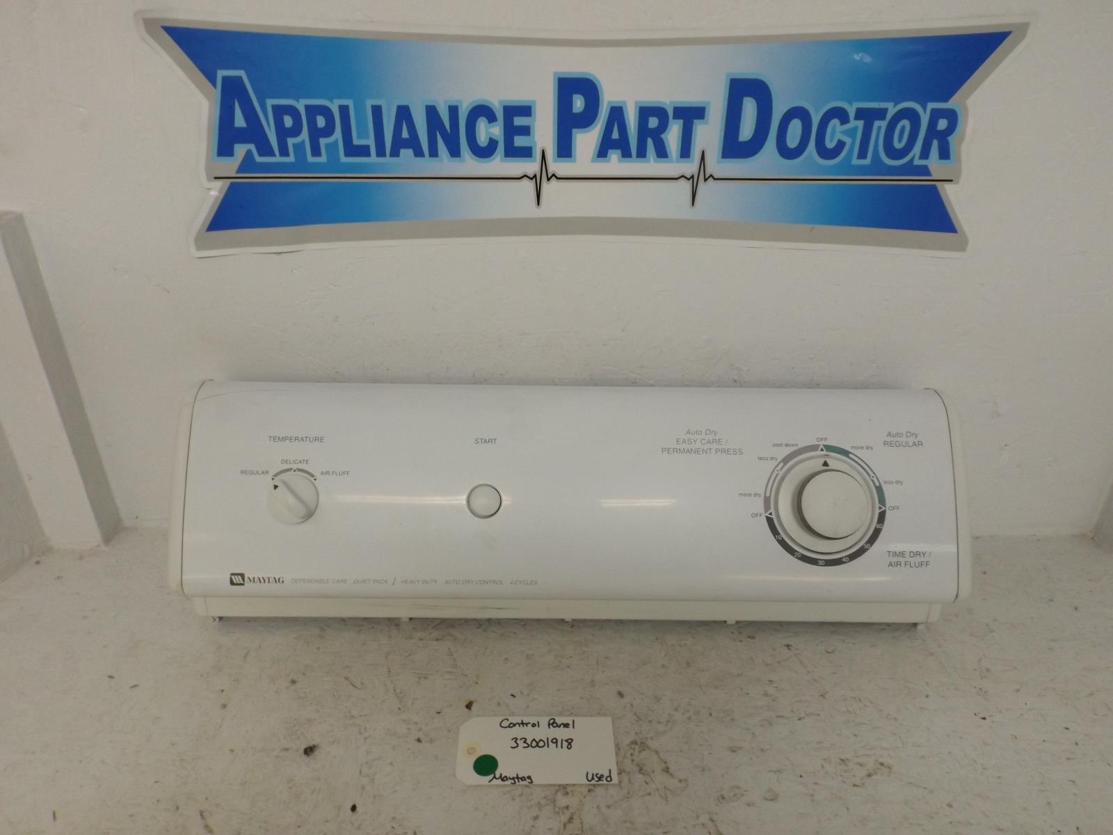 Maytag Dryer 33001918 Control Panel Used Maytag Dryer 33001918 Control Panel Used